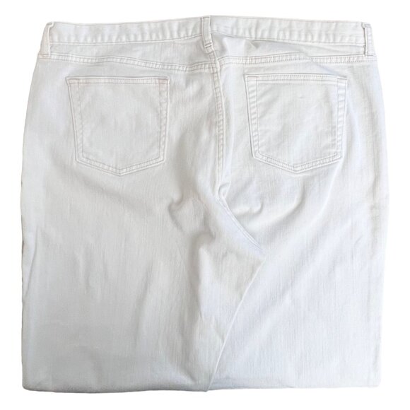 Womens Gap Long And Lean White Denim Jeans Size 20R Boot Cut - Picture 8 of 12